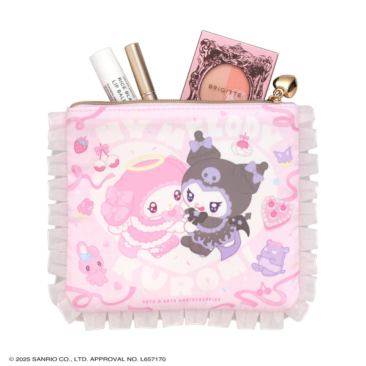 マイメロディ＆クロミ てんしとあくまシリーズ フラットポーチ