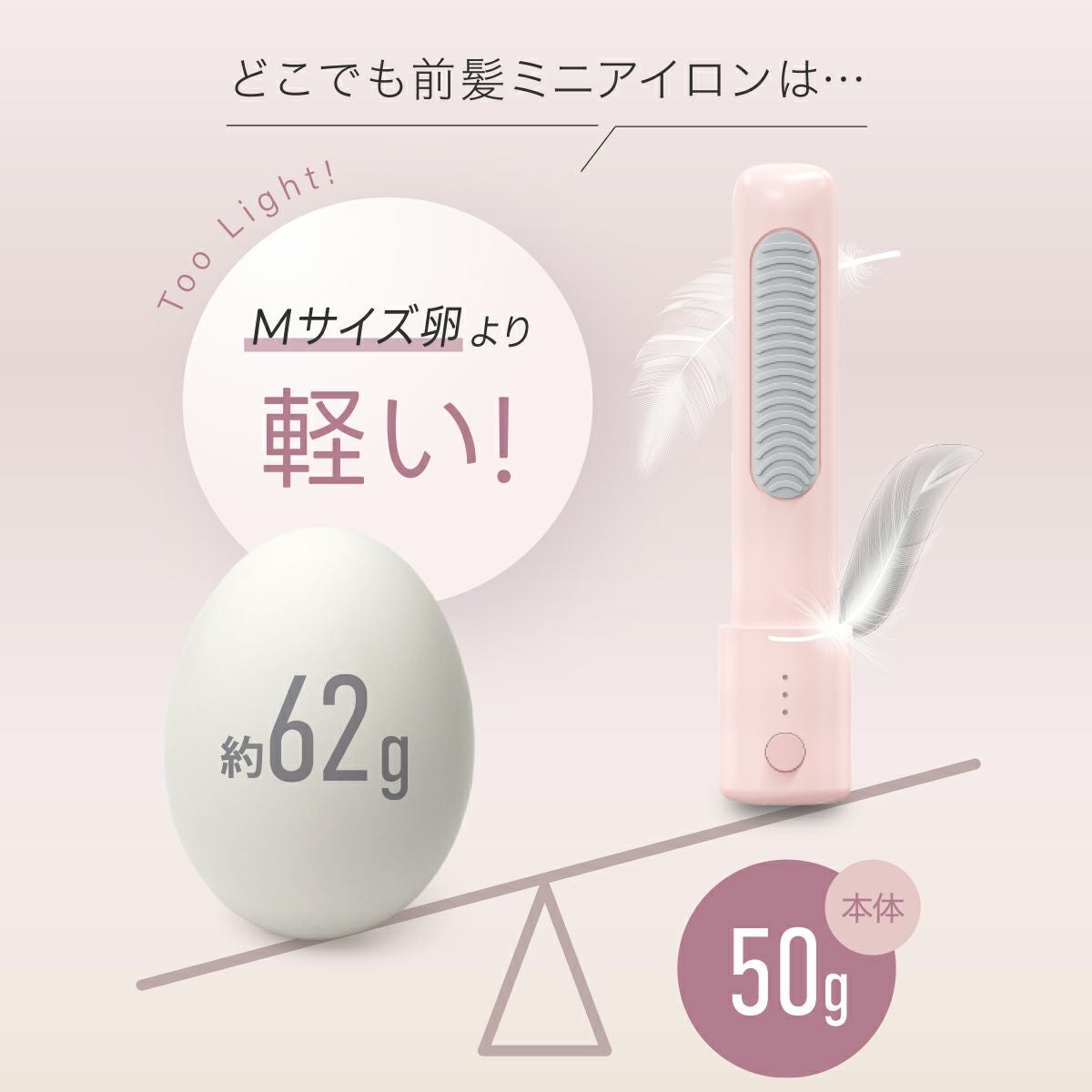 どこでも前髪ミニヘアアイロン