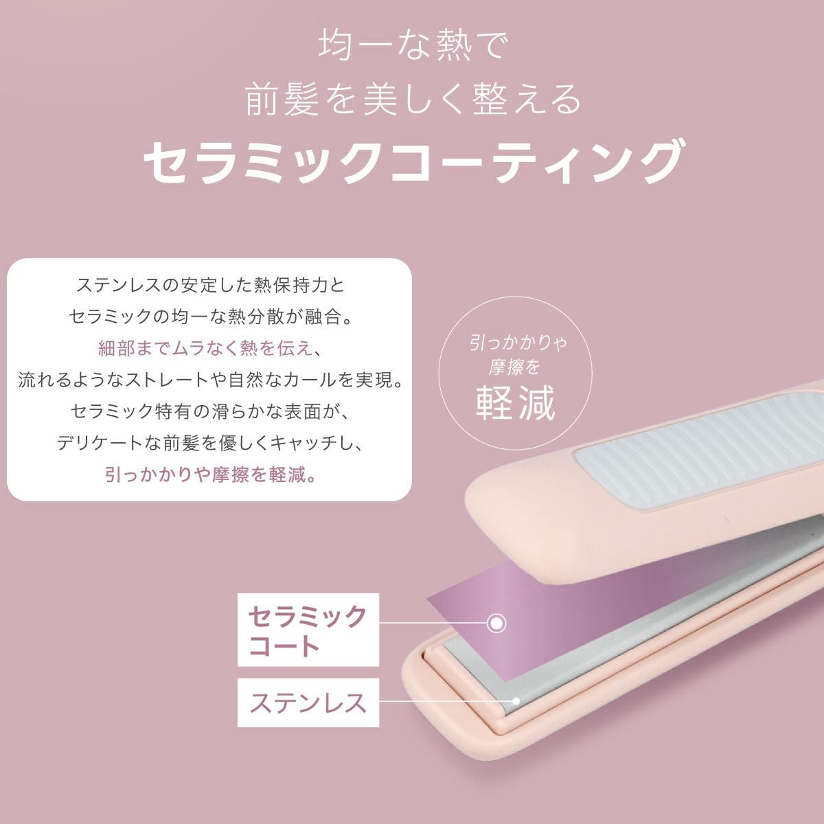 どこでも前髪ミニヘアアイロン