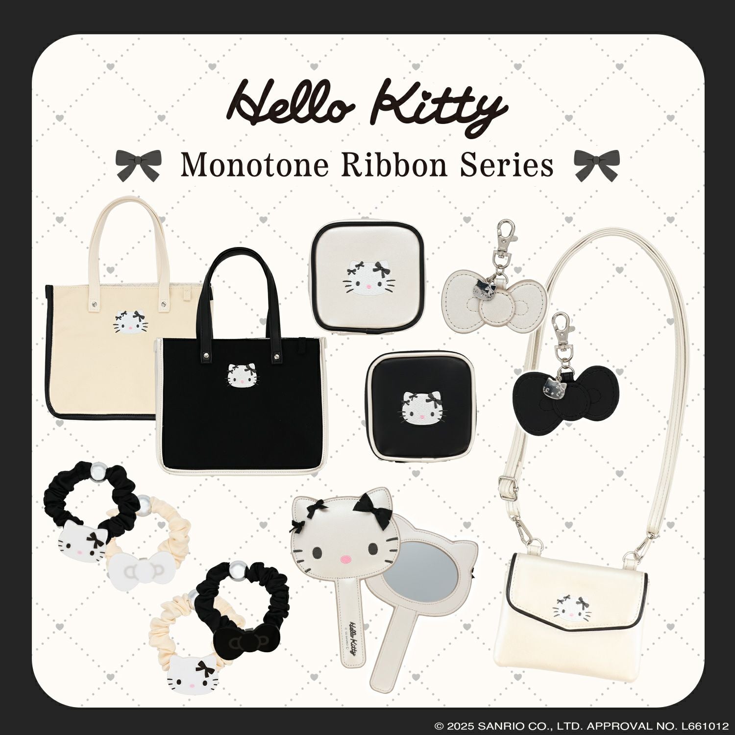 ハローキティ モノトーンリボンシリーズ | キャラクター商品 | 粧美堂