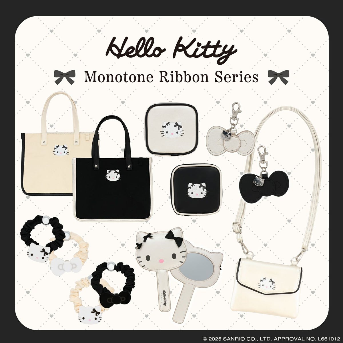 ハローキティ モノトーンリボンシリーズ ヘアゴムセット ＜ A ＞