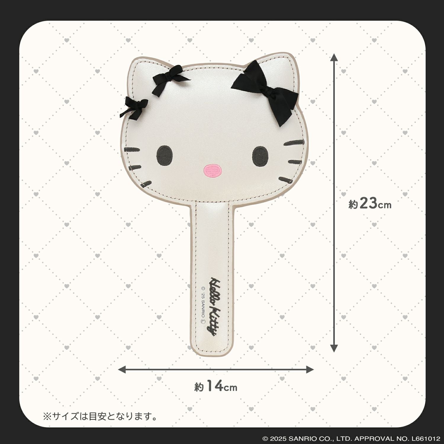 ハローキティ モノトーンリボンシリーズ ＜ ハンドミラー ＞