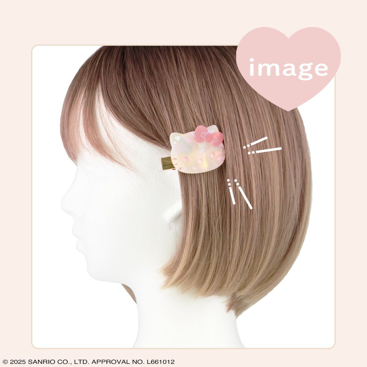 サンリオキャラクターズ Baby Pinkシリーズ ヘアクリップ ＜バッドばつ丸＞