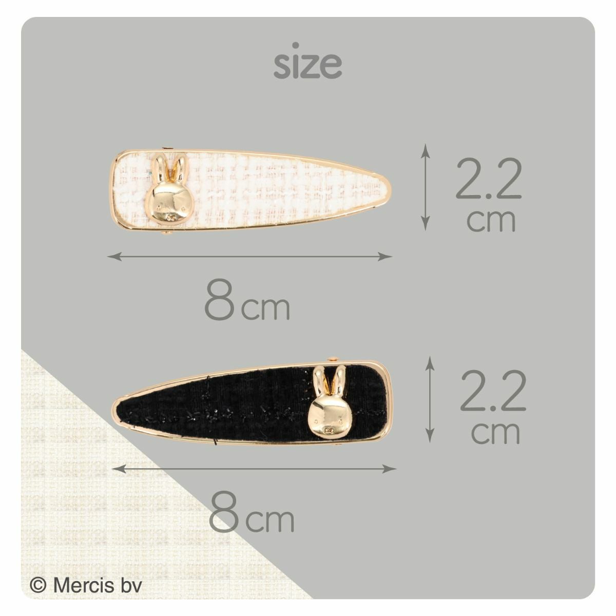 miffy ツイード&パールシリーズ ヘアクリップset ＜ ツイード ＞