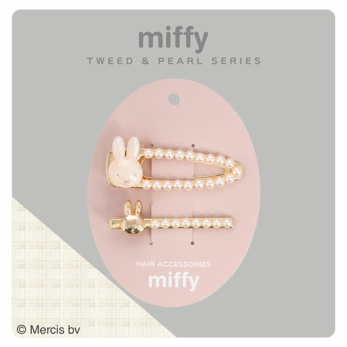 miffy ツイード&パールシリーズ ヘアクリップset ＜ ツイード ＞