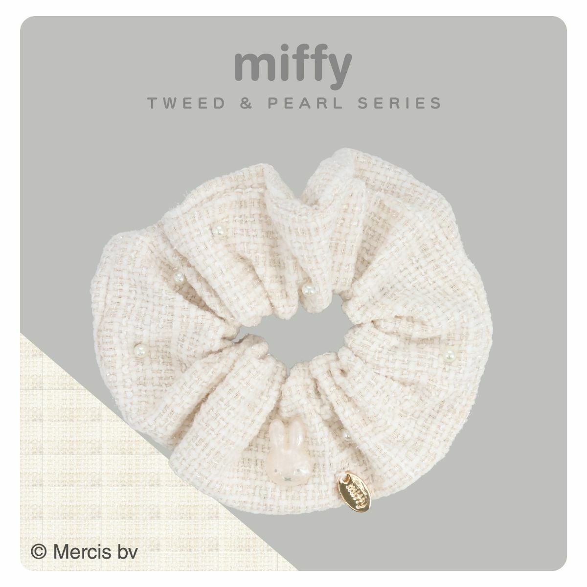 miffy ツイード&パールシリーズ ツイードシュシュ ＜ WHITE ＞