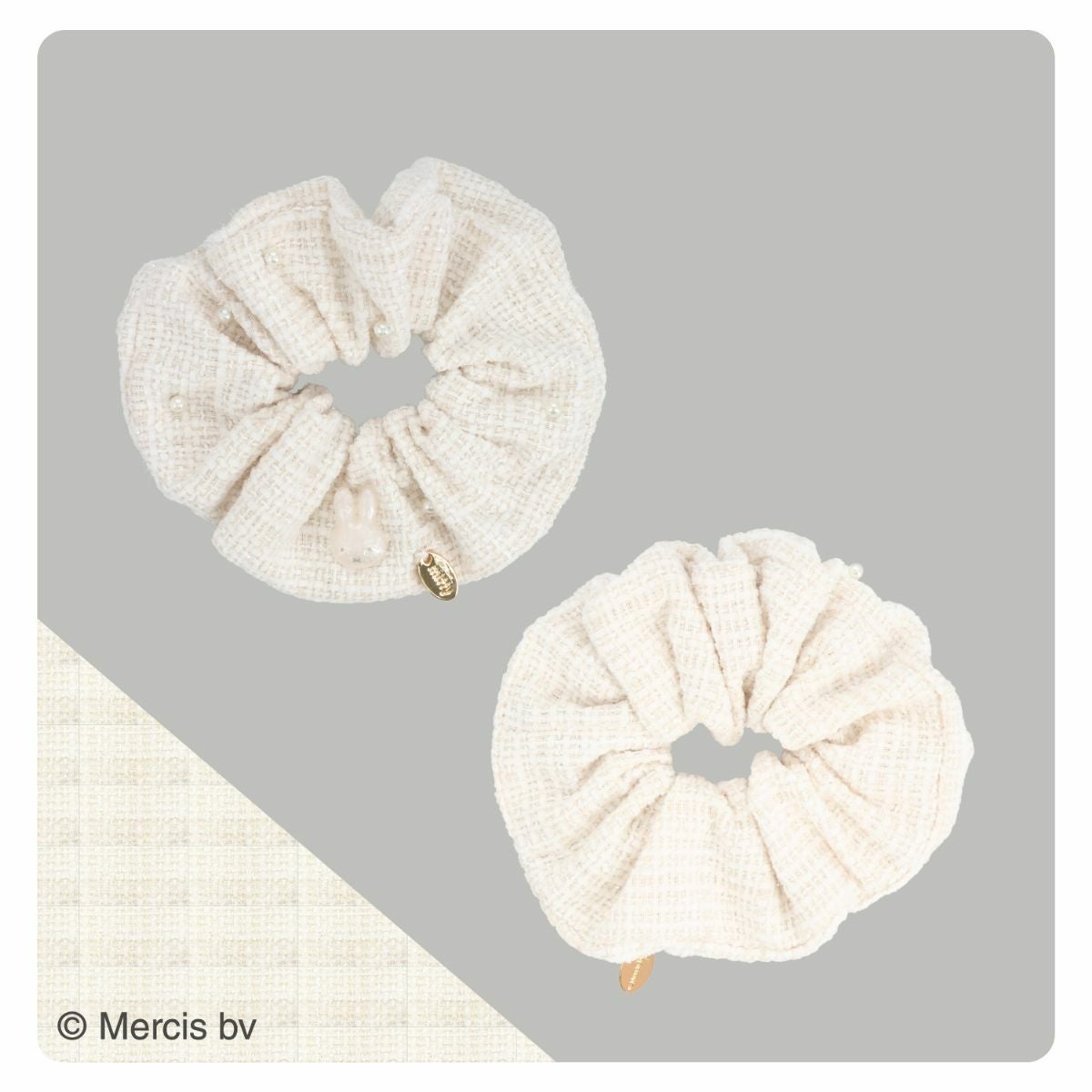 miffy ツイード&パールシリーズ ツイードシュシュ ＜ WHITE ＞