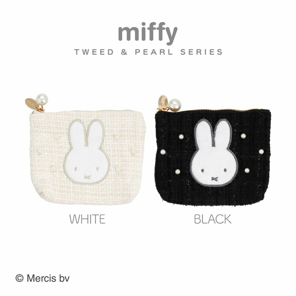 miffy ツイード&パールシリーズ ツイードティッシュケース ＜ WHITE ＞