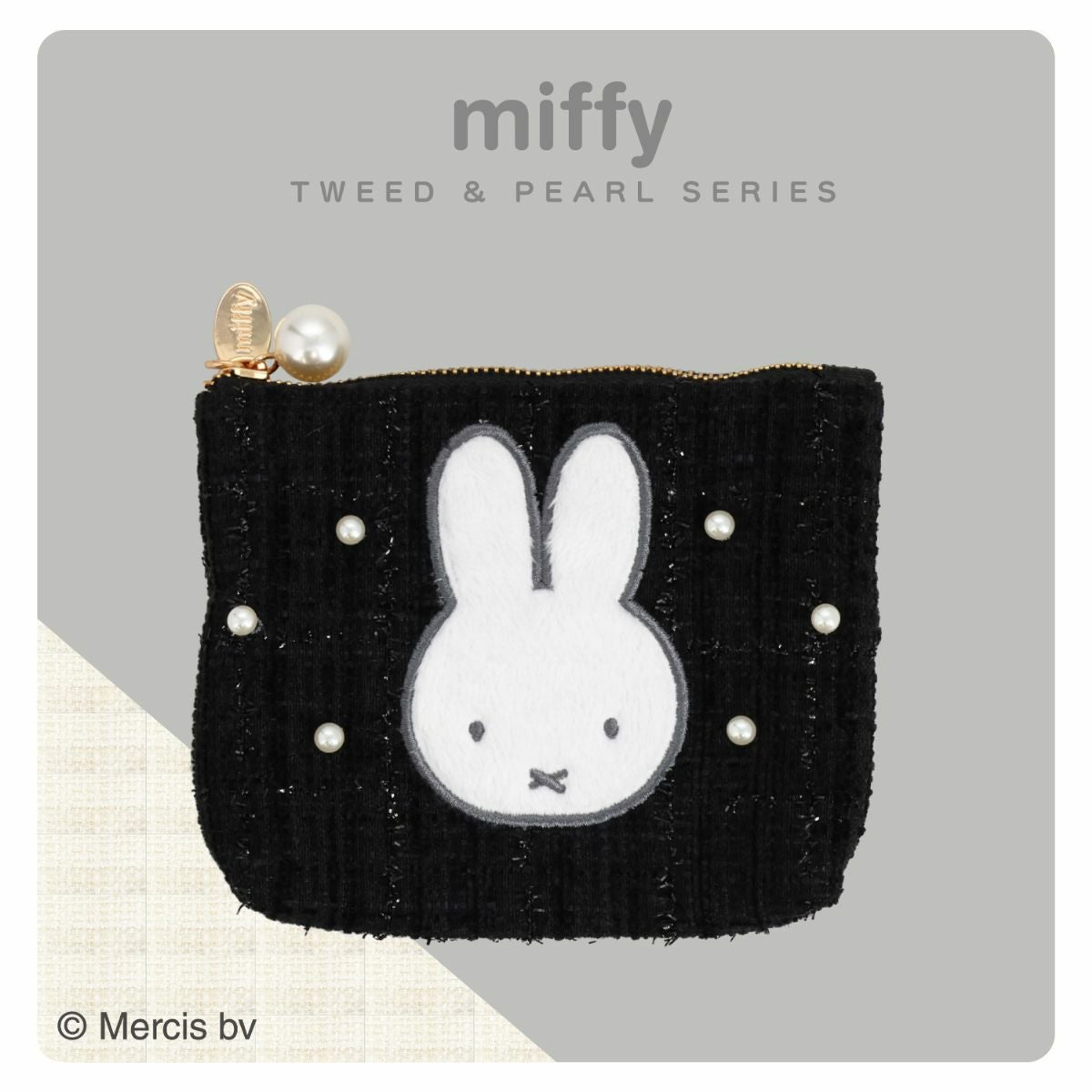 miffy ツイード&パールシリーズ ツイードティッシュケース ＜ WHITE ＞
