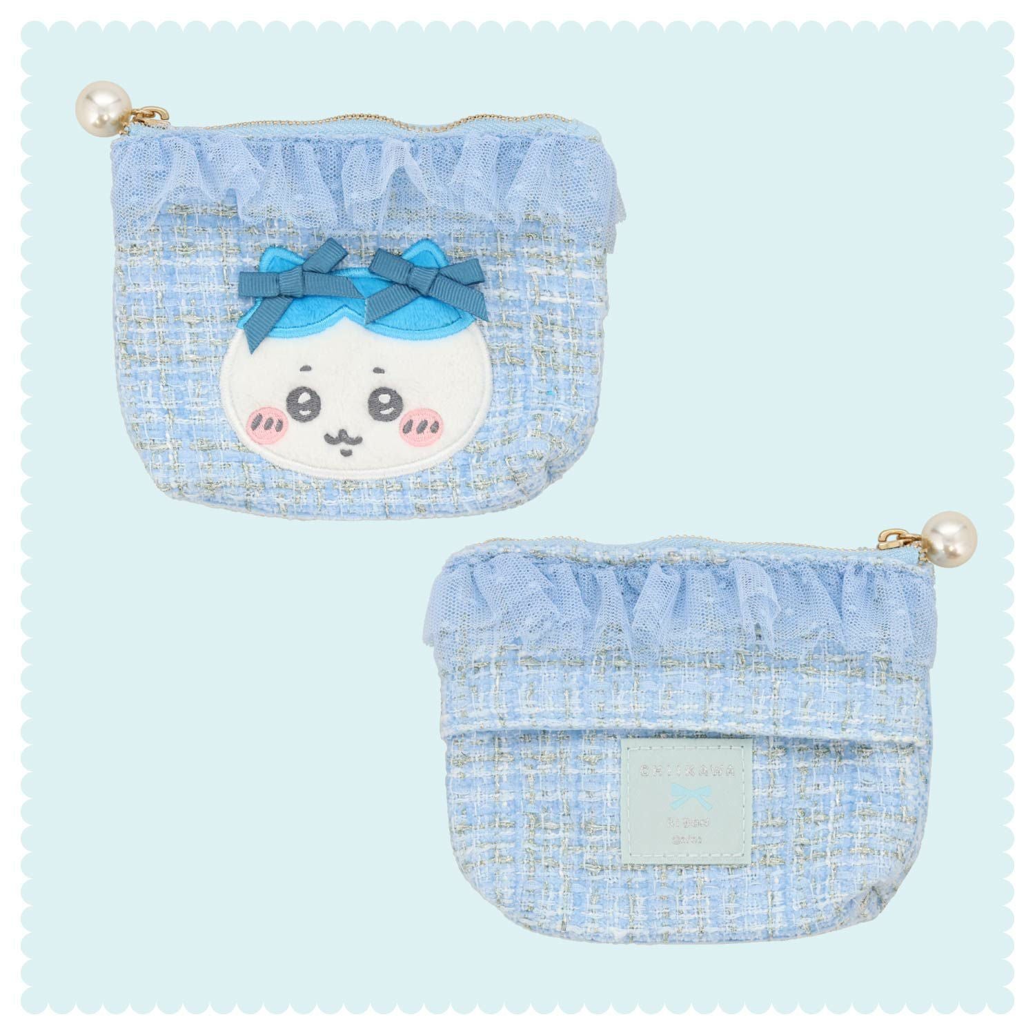 ちいかわ リボンシリーズ ツイードティッシュポーチ ＜ちいかわ