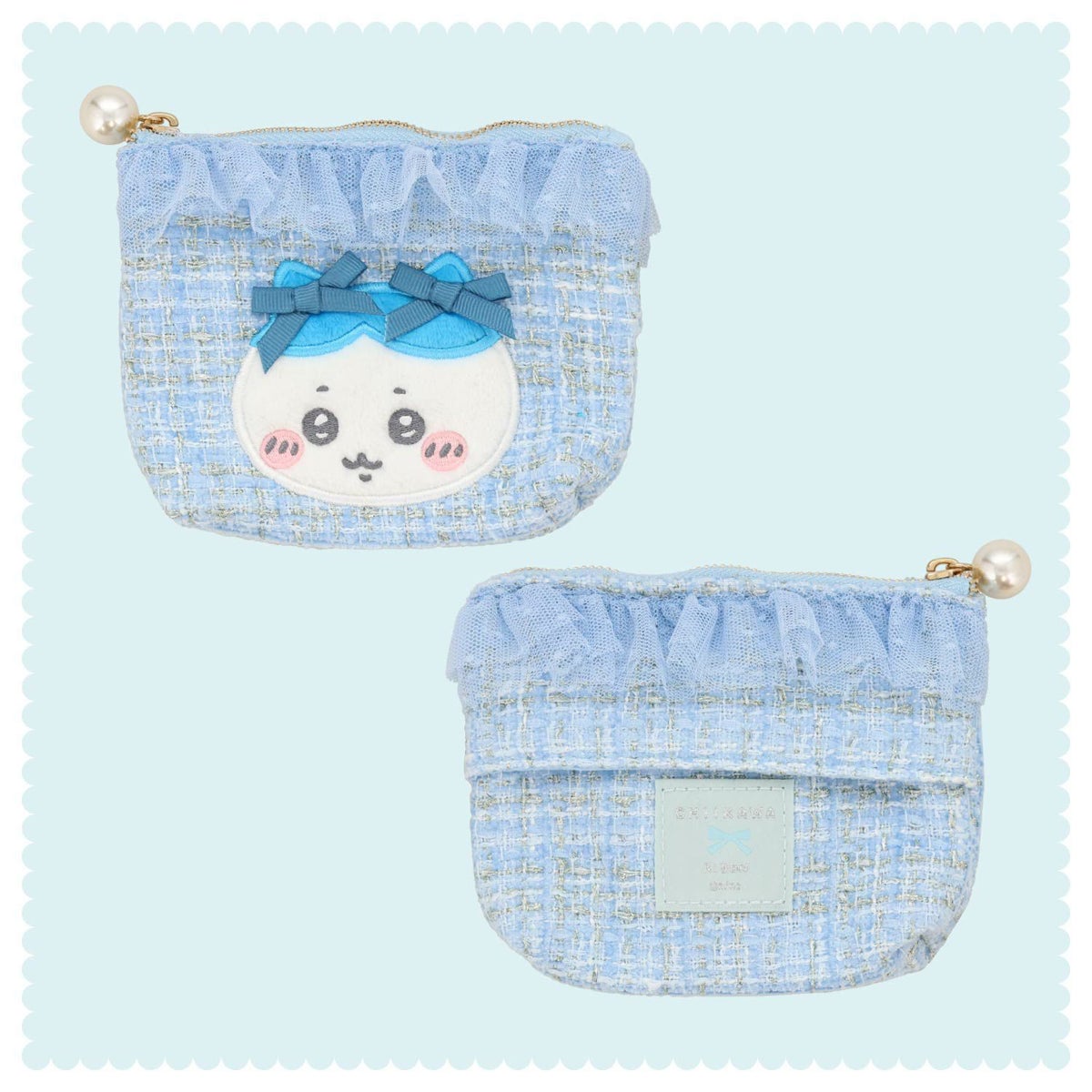 ちいかわ リボンシリーズ ツイードティッシュポーチ ＜ちいかわ/ハチワレ/うさぎ/モモンガ＞ 粧美堂 shobido