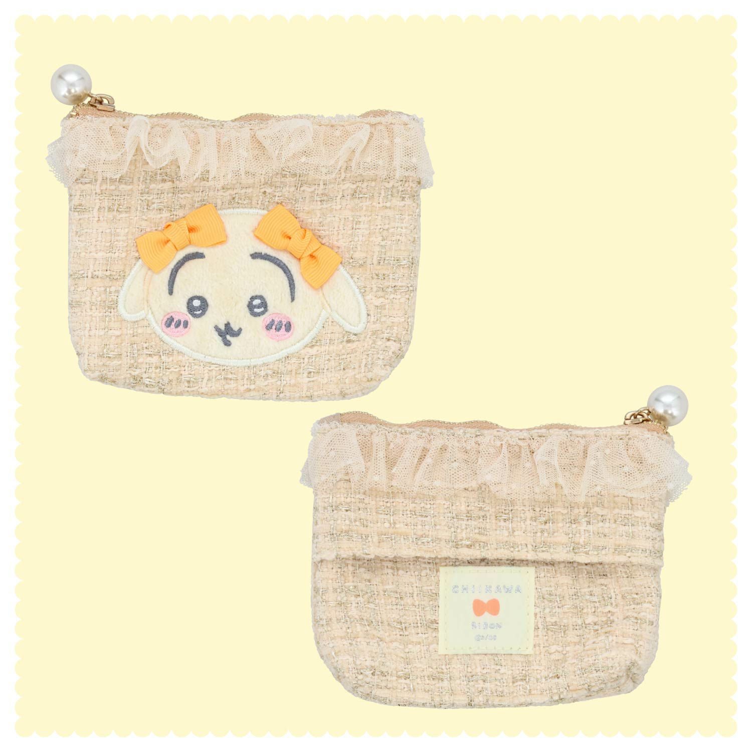 ちいかわ リボンシリーズ ツイードティッシュポーチ ＜ちいかわ/ハチワレ/うさぎ/モモンガ＞ 粧美堂 shobido