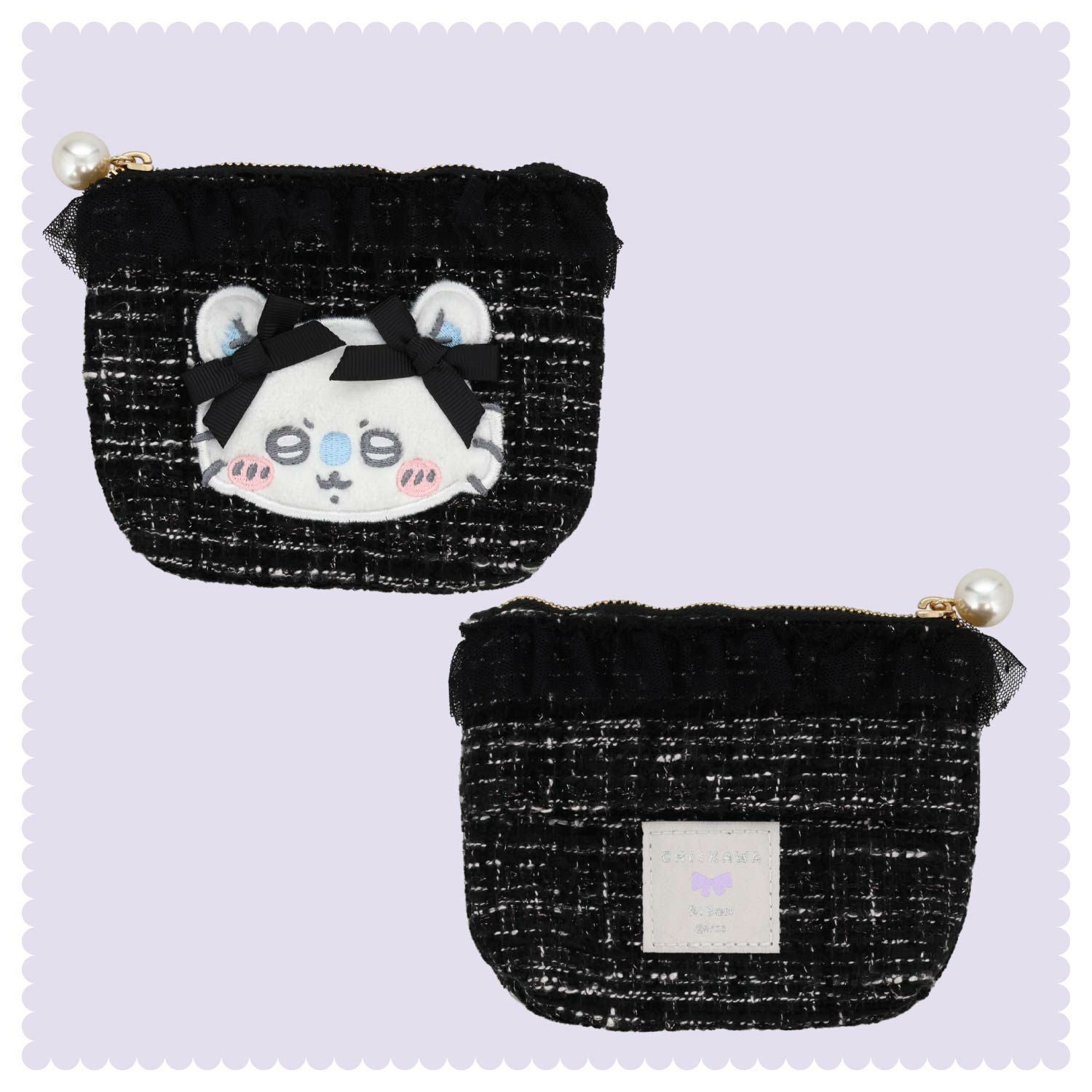 ちいかわ リボンシリーズ ツイードティッシュポーチ ＜ちいかわ