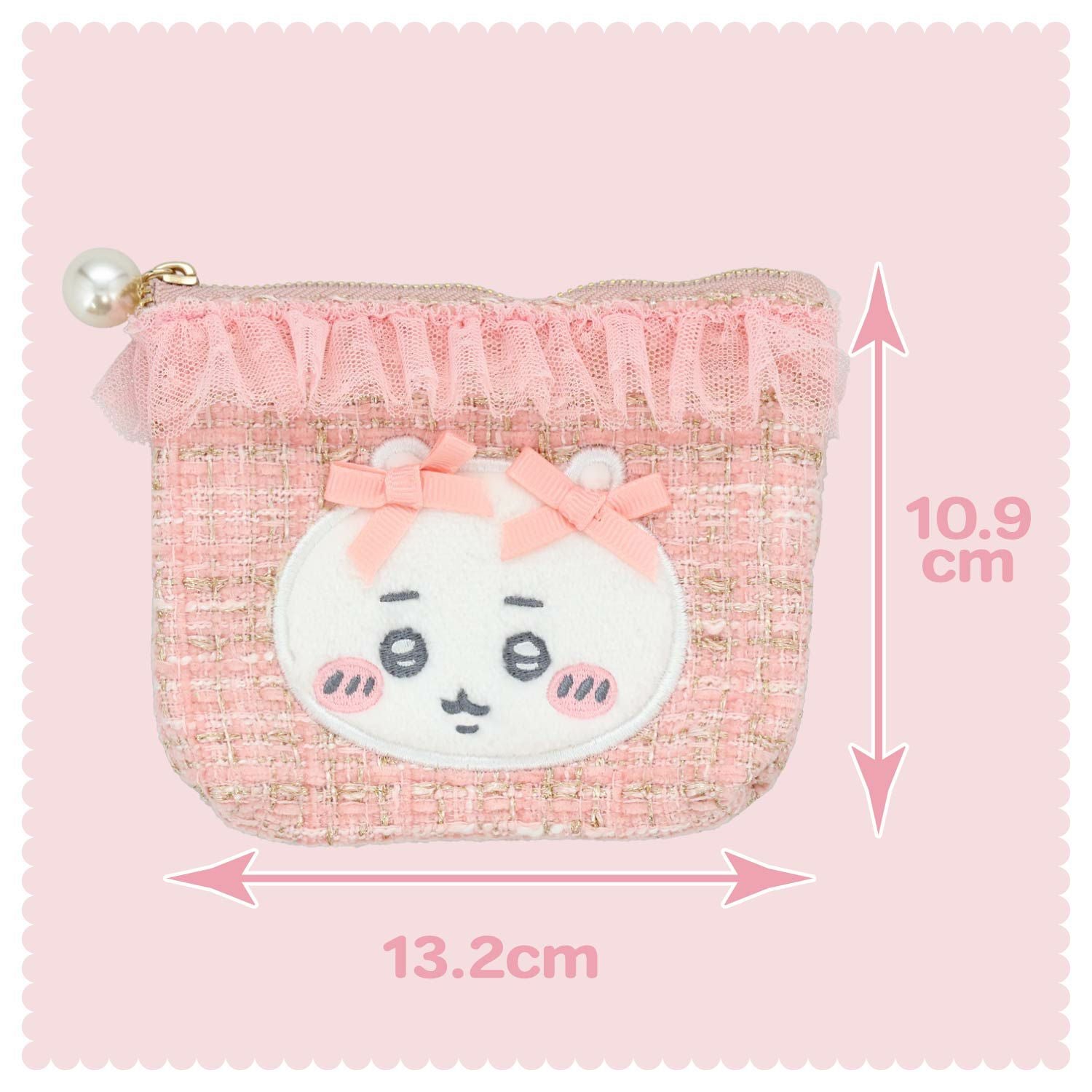 ちいかわ リボンシリーズ ツイードティッシュポーチ ＜ちいかわ/ハチワレ/うさぎ/モモンガ＞ 粧美堂 shobido