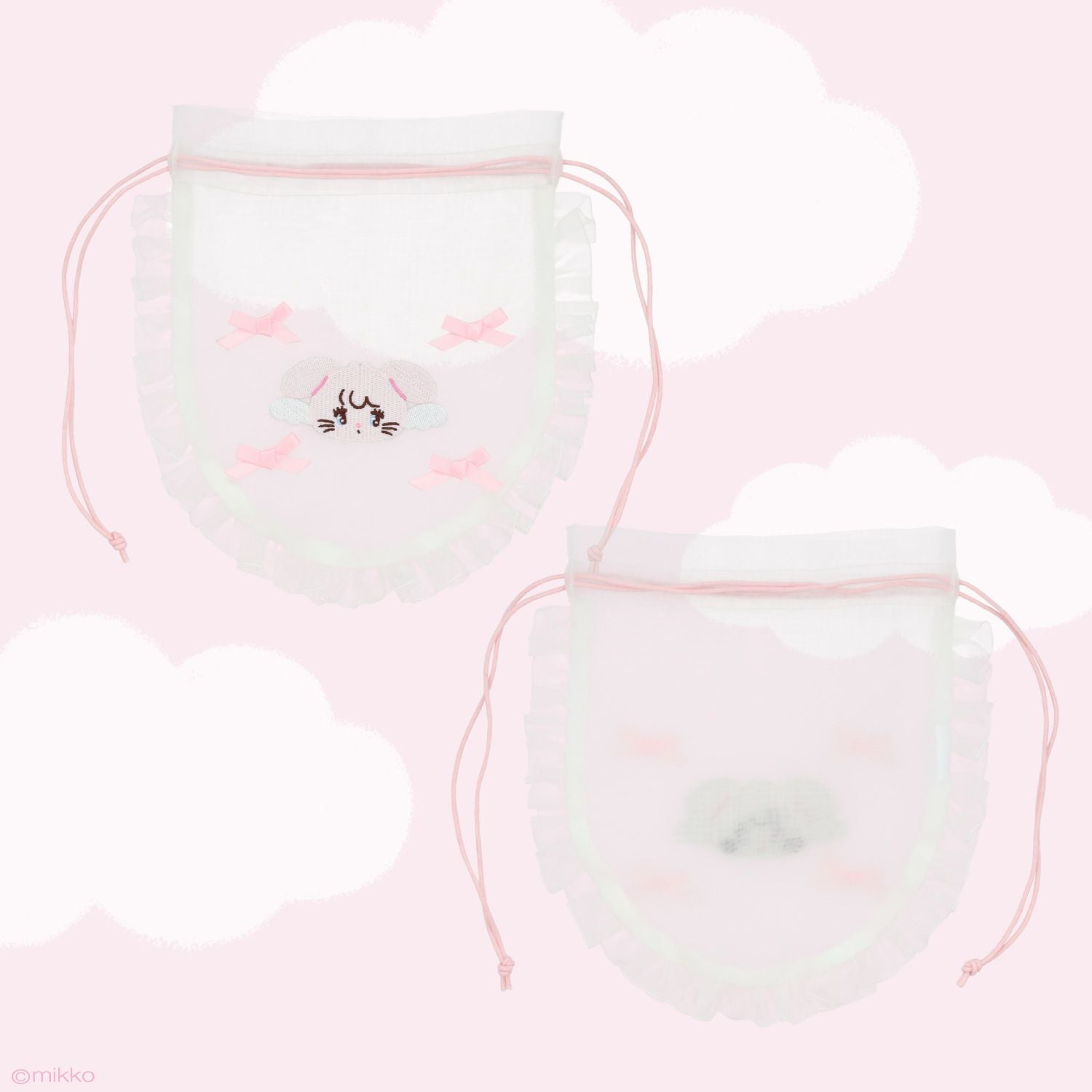 Lil ala mode エンジェルシリーズ ラウンド巾着ポーチ ＜ムース/キャミー/スフレ/ラテ＞ 粧美堂 shobido