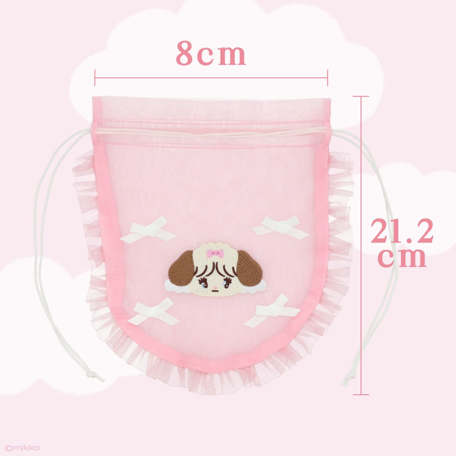 Lil ala mode エンジェルシリーズ ラウンド巾着ポーチ ＜ムース/キャミー/スフレ/ラテ＞ 粧美堂 shobido