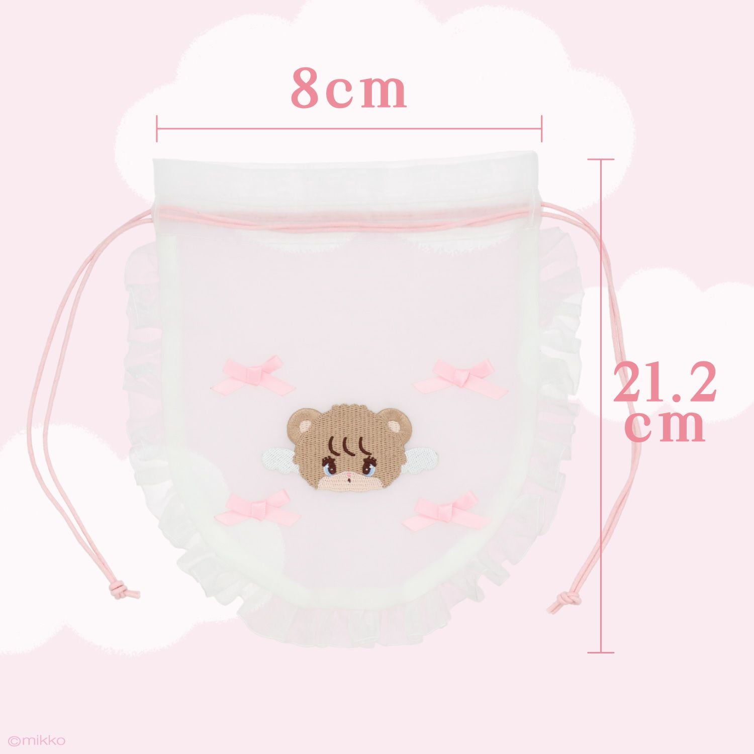 Lil ala mode エンジェルシリーズ ラウンド巾着ポーチ ＜ムース/キャミー/スフレ/ラテ＞ 粧美堂 shobido