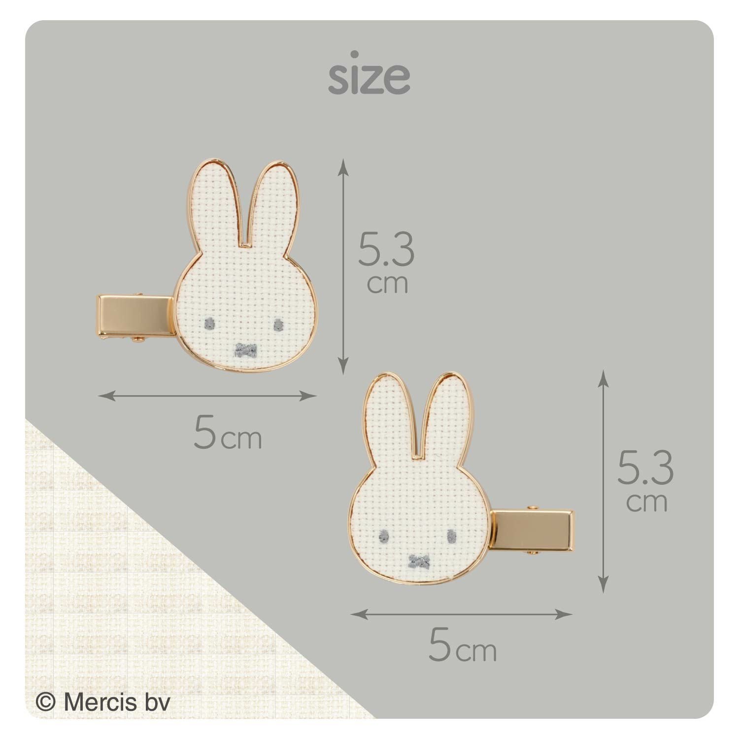 miffy ツイード＆パールシリーズ ツイード前髪クリップ ＜WHITE/BLACK＞ 粧美堂 shobido