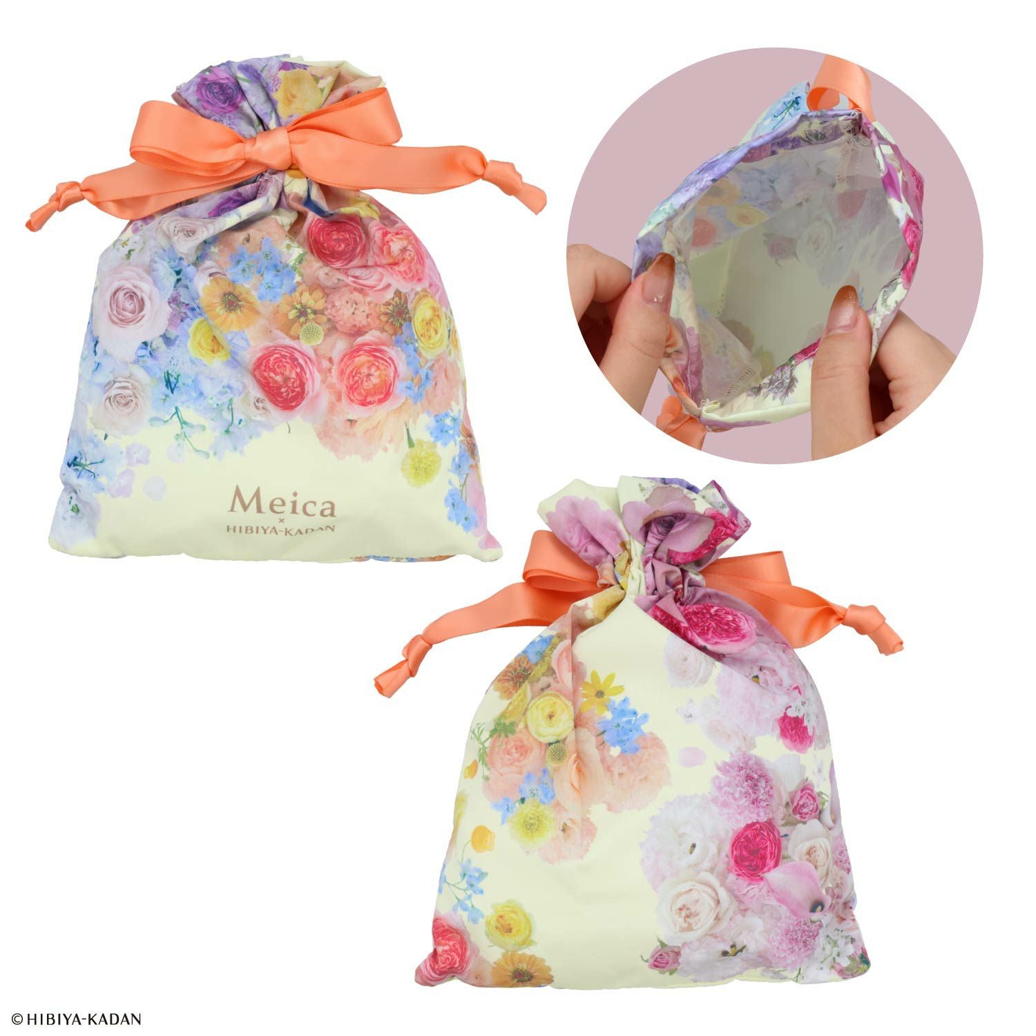 Meica 日比谷花壇コラボ 巾着 メイカ 粧美堂 shobido