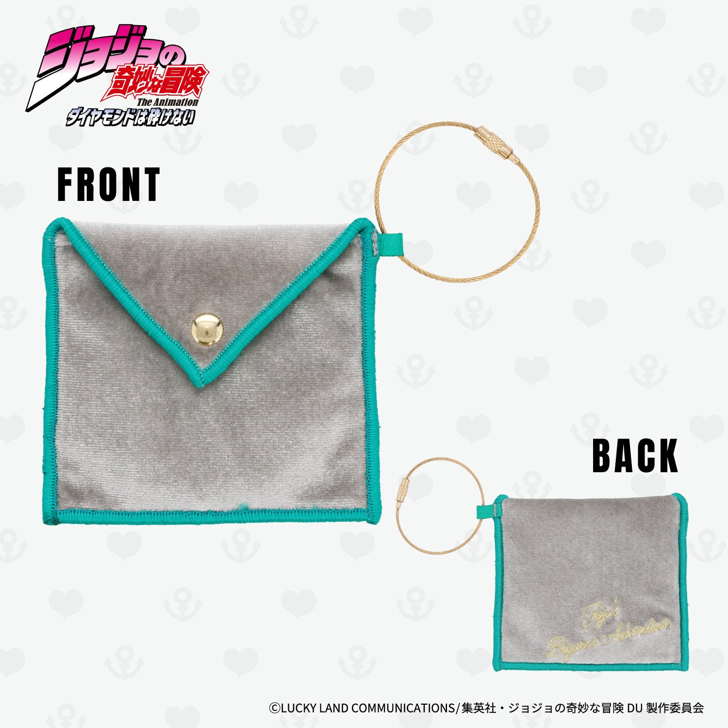 アニメ『ジョジョの奇妙な冒険 ダイヤモンドは砕けない』ミラー ポーチ付き ＜東方仗助/岸部露伴/吉良吉影/山岸由花子＞ 粧美堂 shobido