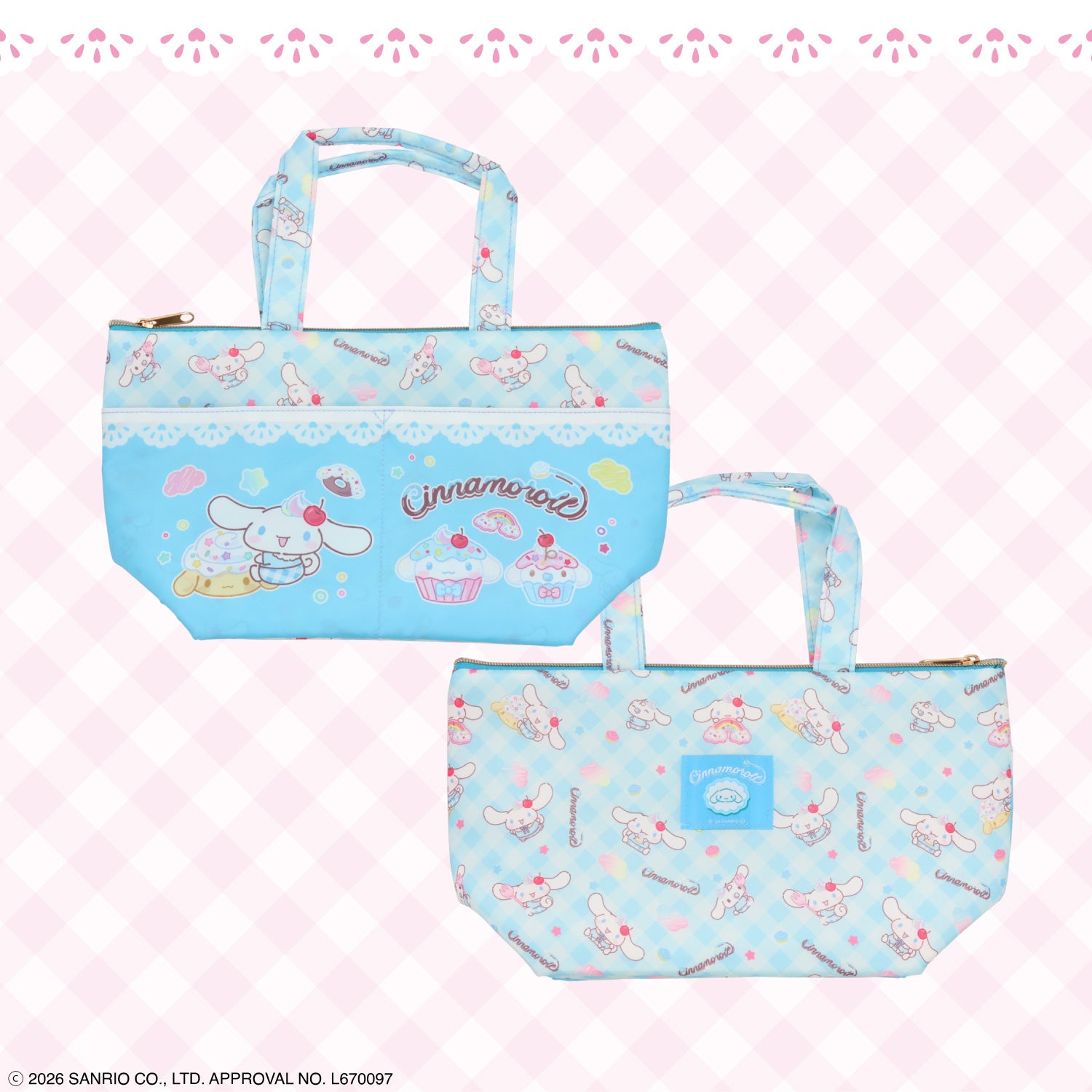 サンリオキャラクターズ ランチトートバッグ ＜マイメロディ/クロミ/シナモロール/ハローキティ＞ 粧美堂 shobido