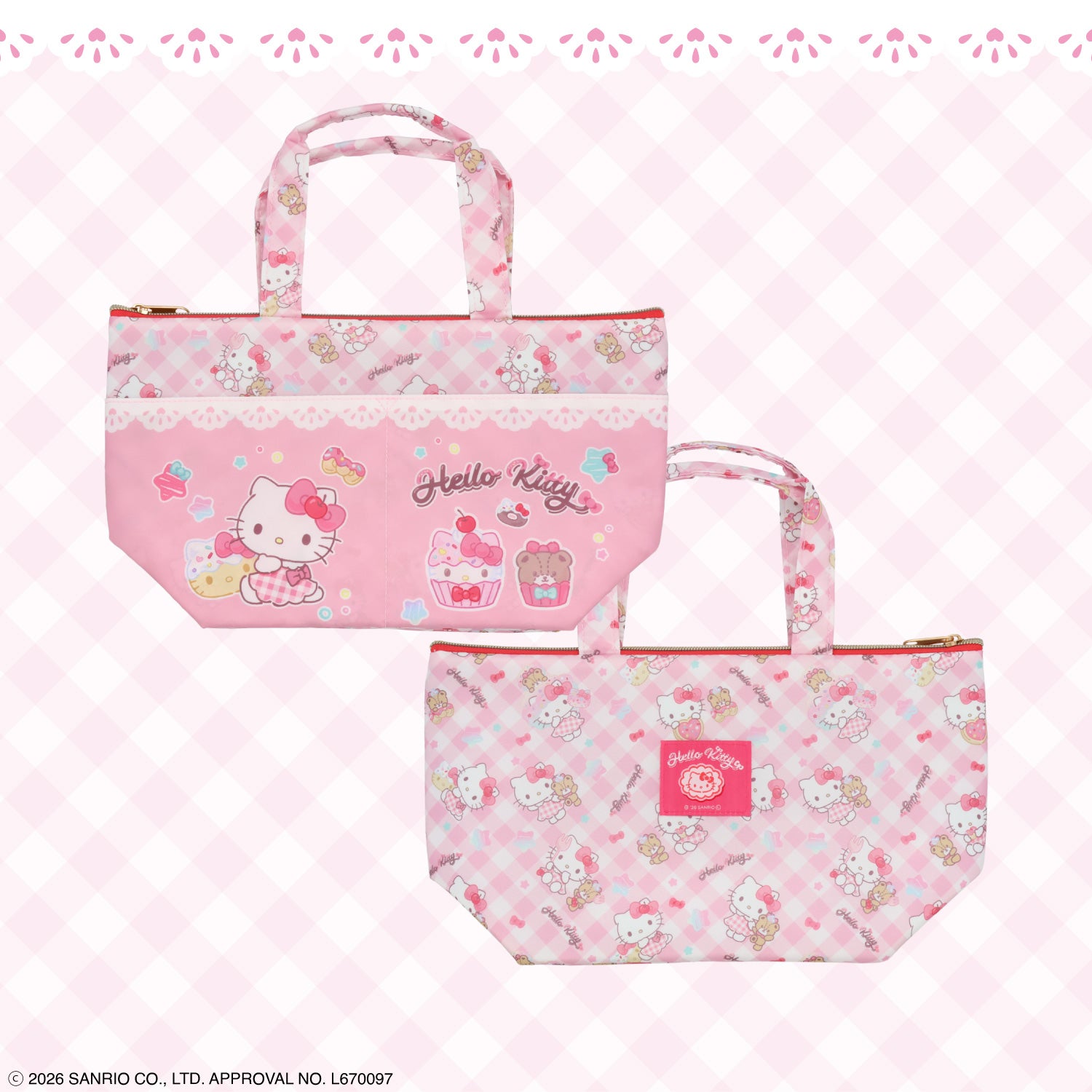 サンリオキャラクターズ ランチトートバッグ ＜マイメロディ/クロミ/シナモロール/ハローキティ＞ 粧美堂 shobido