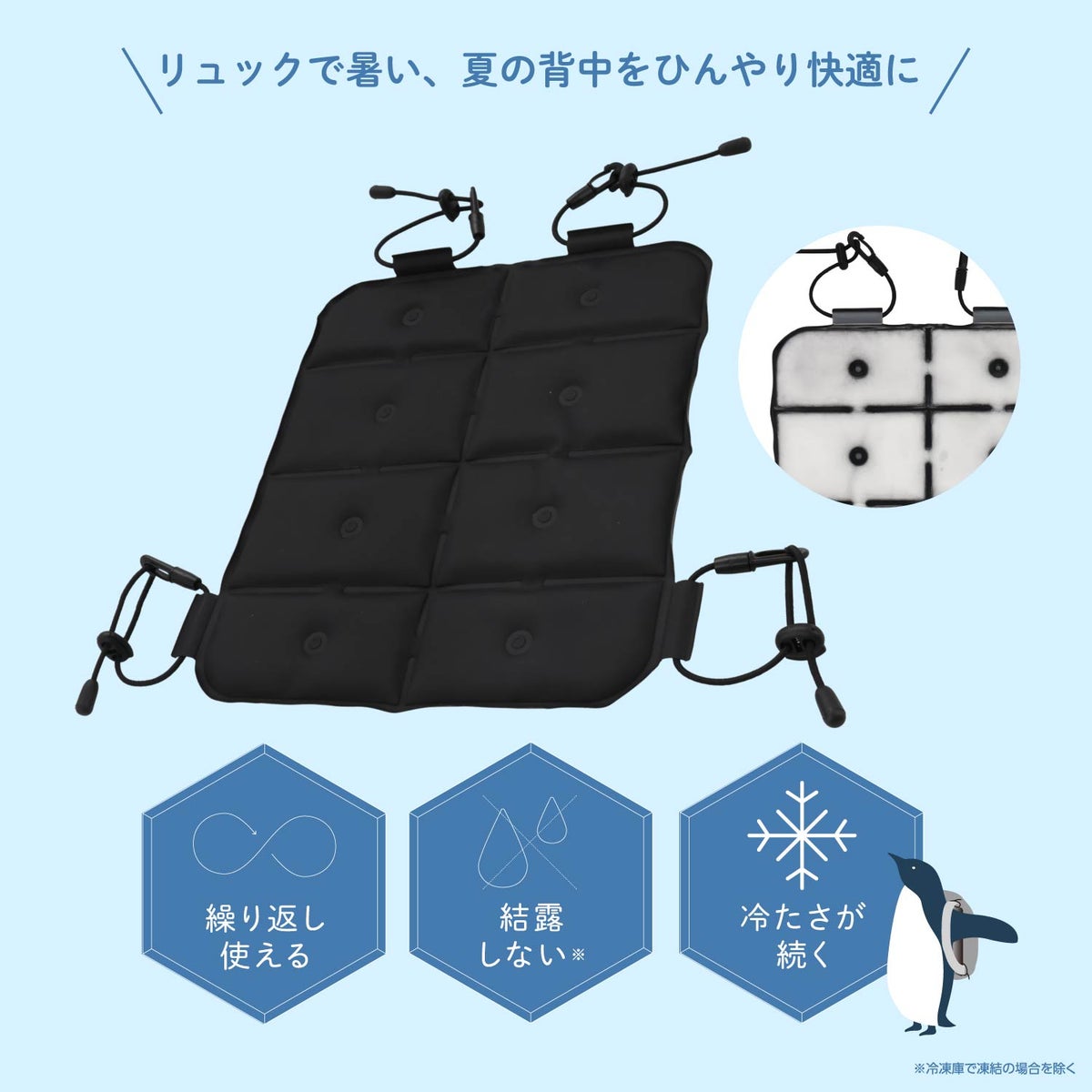 アイスリュックマット ＜ ブラック ＞