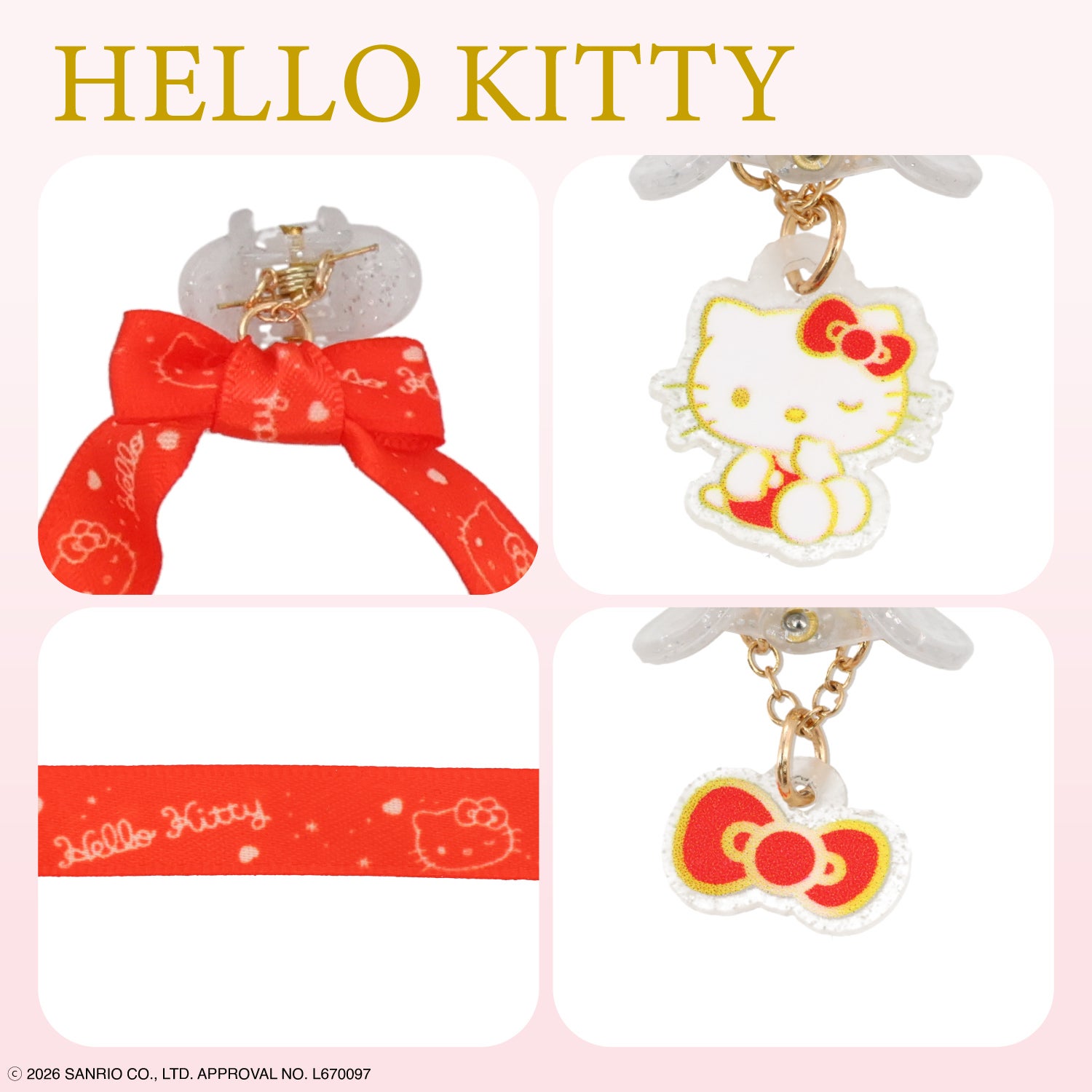 サンリオキャラクターズ アクセサリー付ミニヘアクリップ ＜ ハローキティ / マイメロディ / クロミ / シナモロール / リトルツインスターズ ＞ サンリオ 粧美堂 SHOBIDO