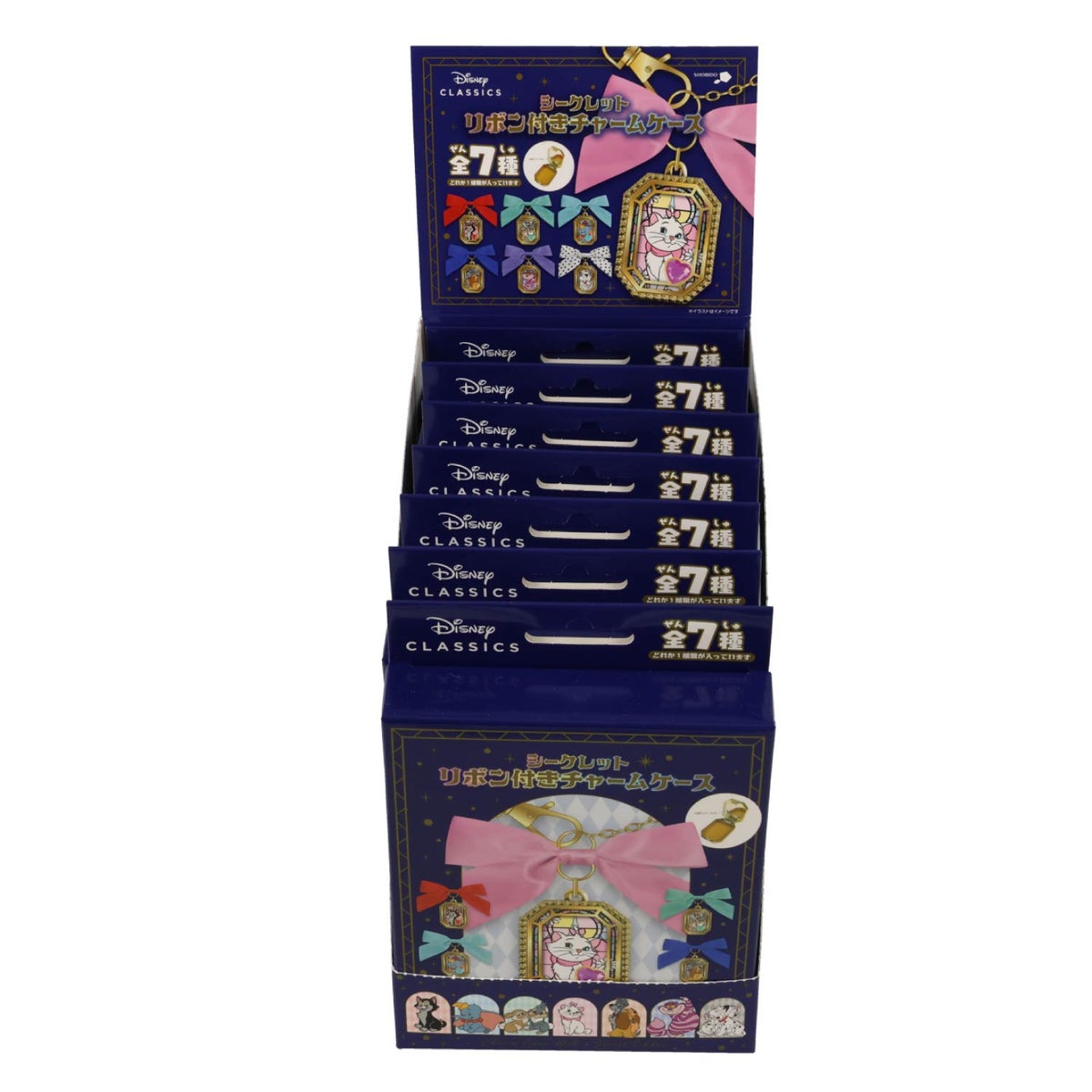 【ケース商品】【全7種セット】Disney シークレット リボン付きチャームケースセット ＜ 7個BOXセット ＞