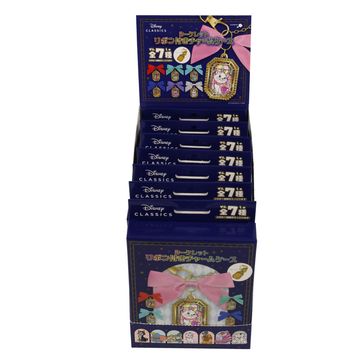【ケース商品】【全7種セット】Disney シークレット リボン付きチャームケースセット ＜ 7個BOXセット ＞