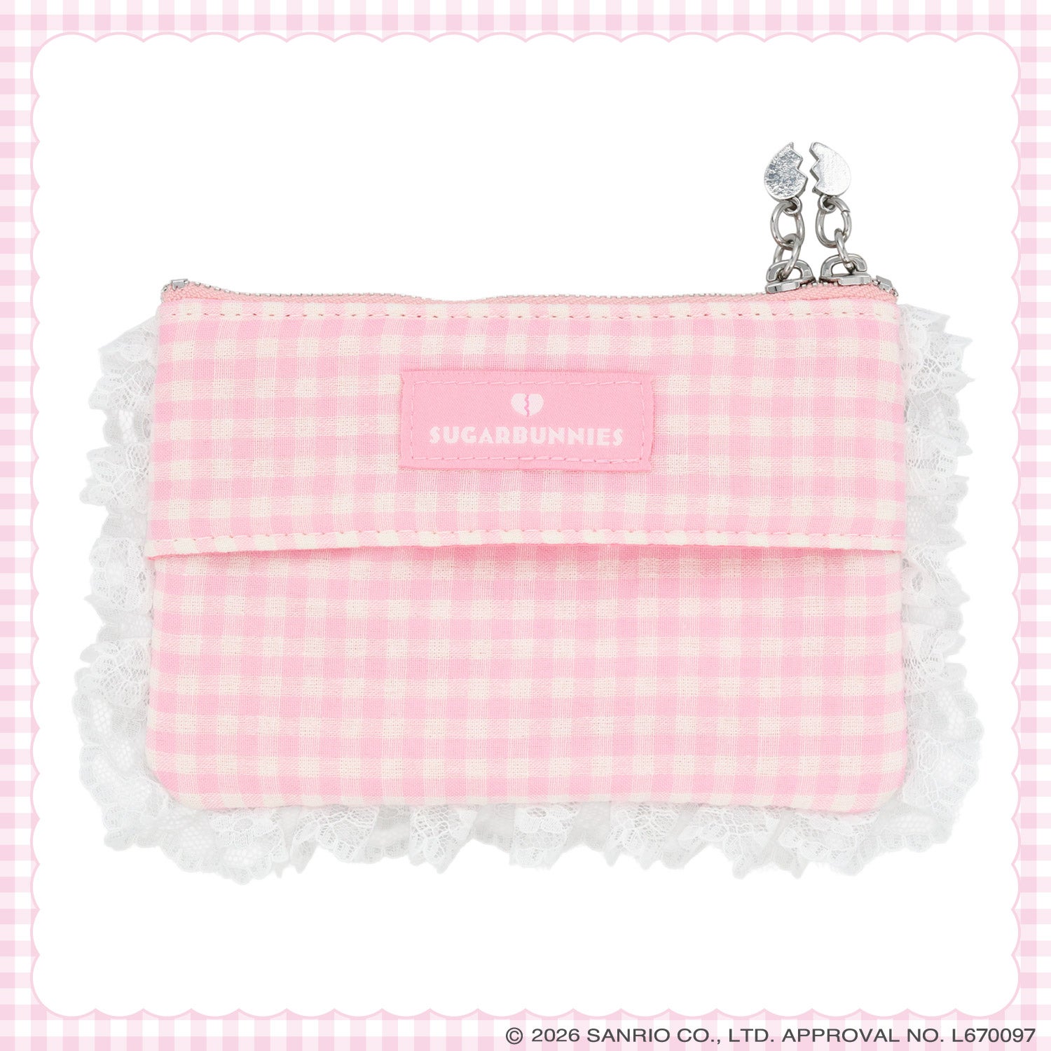 サンリオキャラクターズ DREAMY SWEETS GHOST HOUSEシリーズ ギンガムチェックティッシュポーチ ＜ マイメロディ＆クロミ / シュガーバニーズ ＞ 粧美堂 SHOBIDO