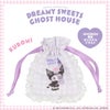 サンリオキャラクターズ DREAMY SWEETS GHOST HOUSEシリーズ ギンガムチェックミニ巾着 ＜ マイメロディ / クロミ / シュガーバニーズ（しろうさ） / シュガーバニーズ（くろうさ） ＞ 粧美堂 SHOBIDO