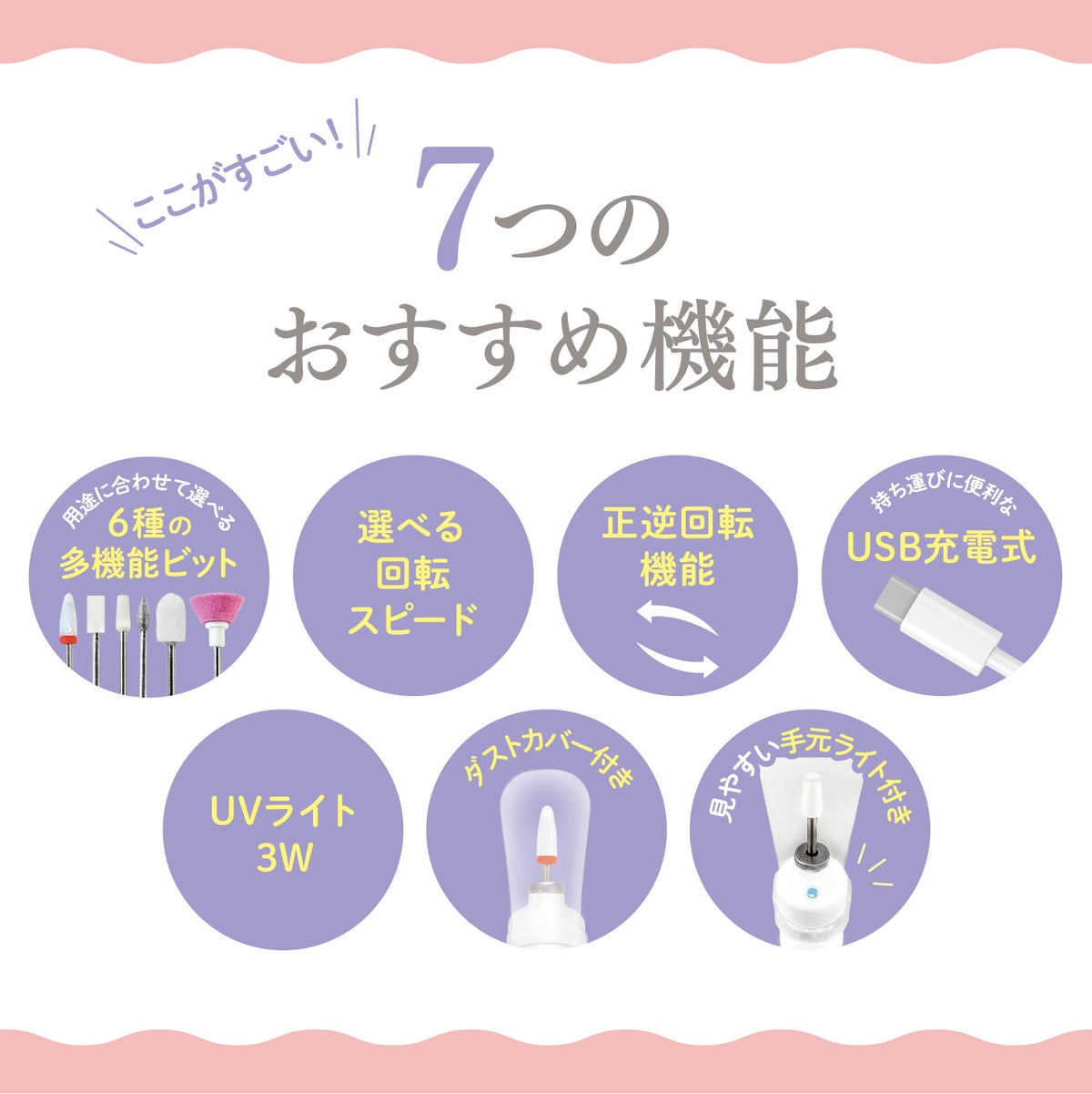 ジェリーバイ デコラティブネイル ＜ 2in1 ネイルマシン ＞ ジェルネイル用 UV-LEDライト付き