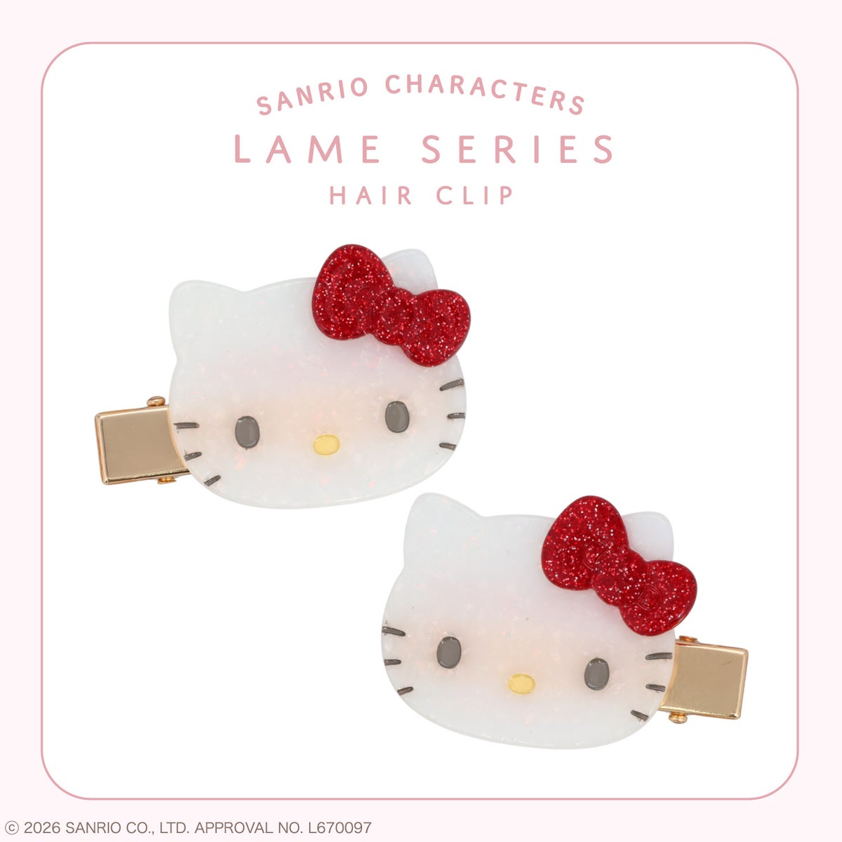 サンリオキャラクターズ ラメシリーズ ラメヘアクリップ ＜全8種＞ 2個セット 粧美堂 shobido