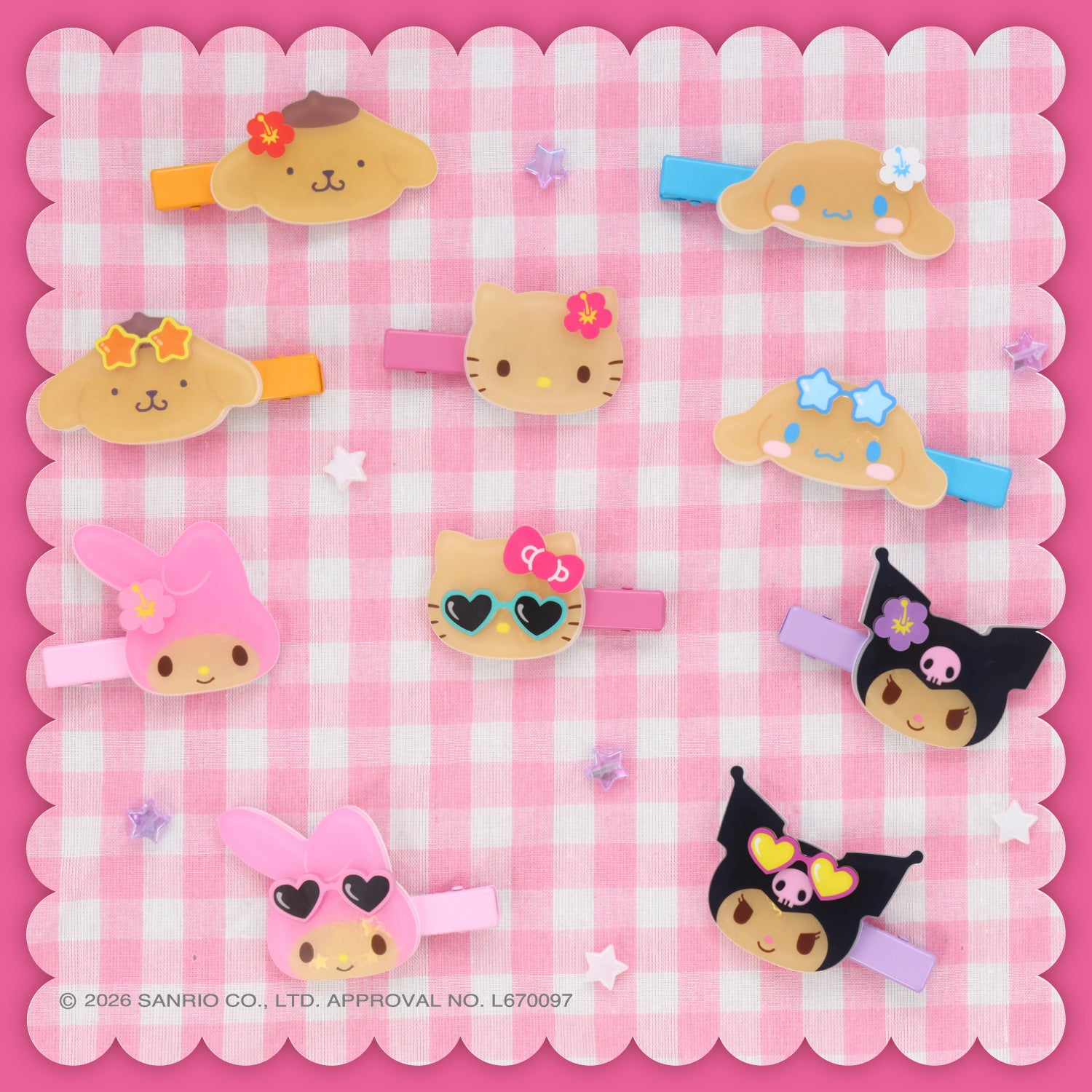 サンリオキャラクターズ 日焼けヘアクリップ