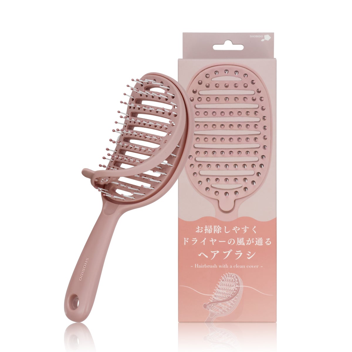 【 コスメヲタちゃんねるサラさん コラボ 】 まるごと剥がせる ヘアブラシ ドライ＆ウェット