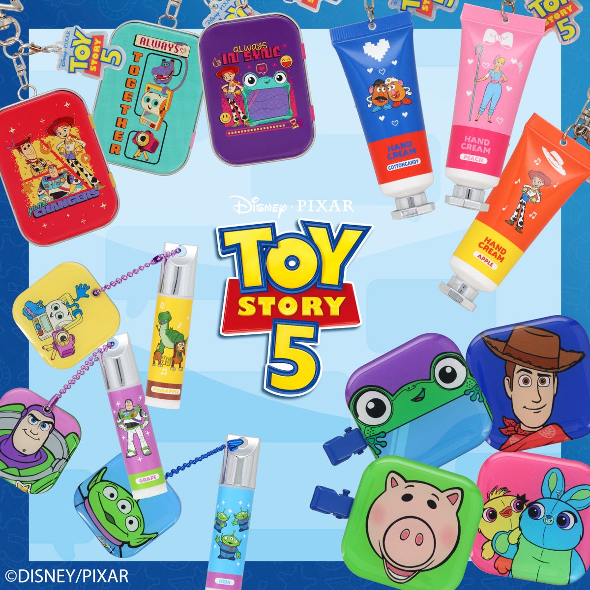 Disney TOY STORY 5 ブラインドコスメシリーズ アクリルチャーム付き レトロ缶マルチバーム ＜全10種＞
