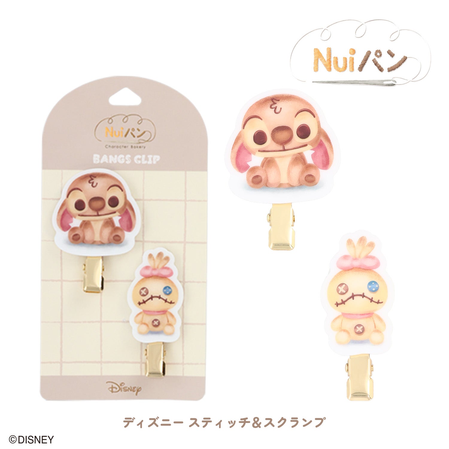 Disney Nuiパン ヘアアクセシリーズ ＜ 前髪クリップ ＞
